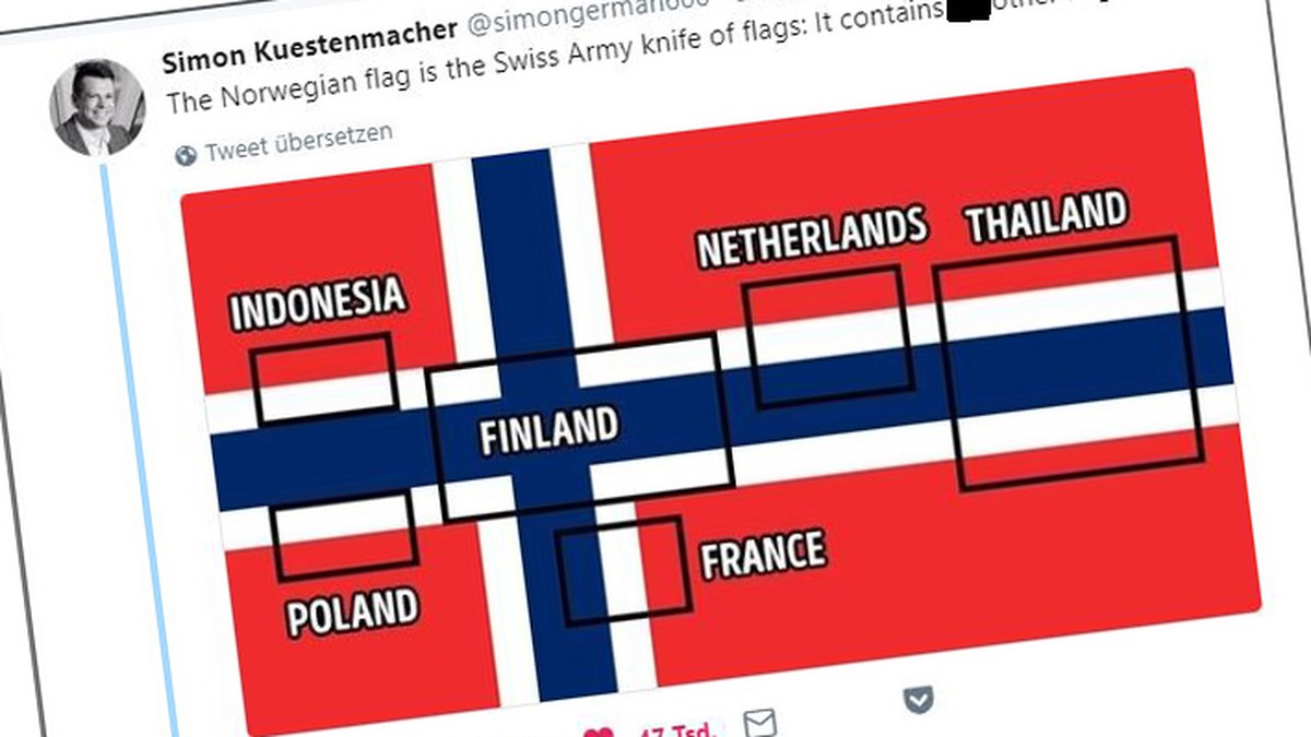 Weisst Du Wie Viele Flaggen Sich In Der Norwegischen Flagge Verbergen Tipp Mehr Als Funf Watson