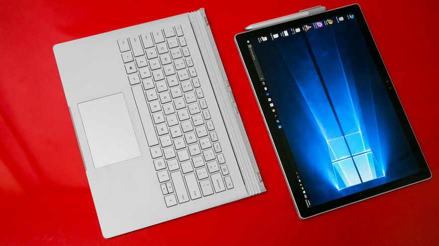 Das 13,5 Zoll grosse Surface Book wiegt 1,5 Kilo, als Tablet 0,7 Kilo.&nbsp;