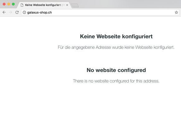 Am Dienstagmorgen war die Fake-Galaxus-Website vorübergehend nicht erreichbar.