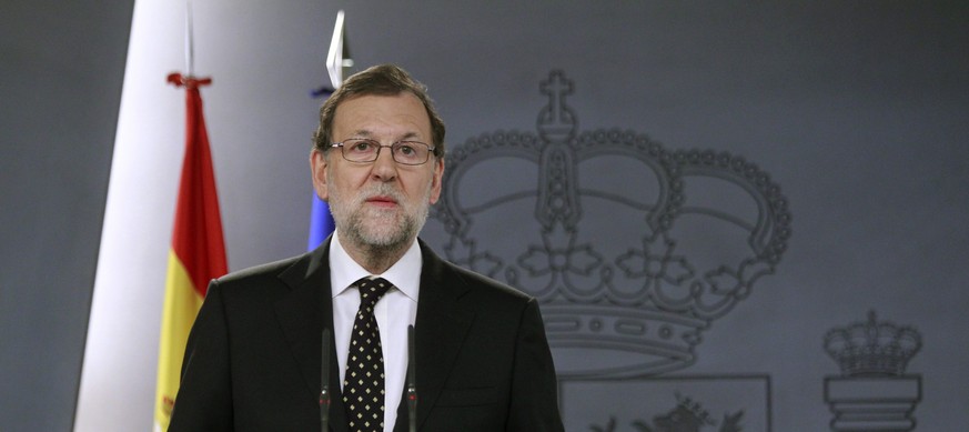 Spaniens Ministerpräsident Mariano Rajoy reagierte mit einer Fernsehansprache auf die Regierungsbildung in Katalonien.