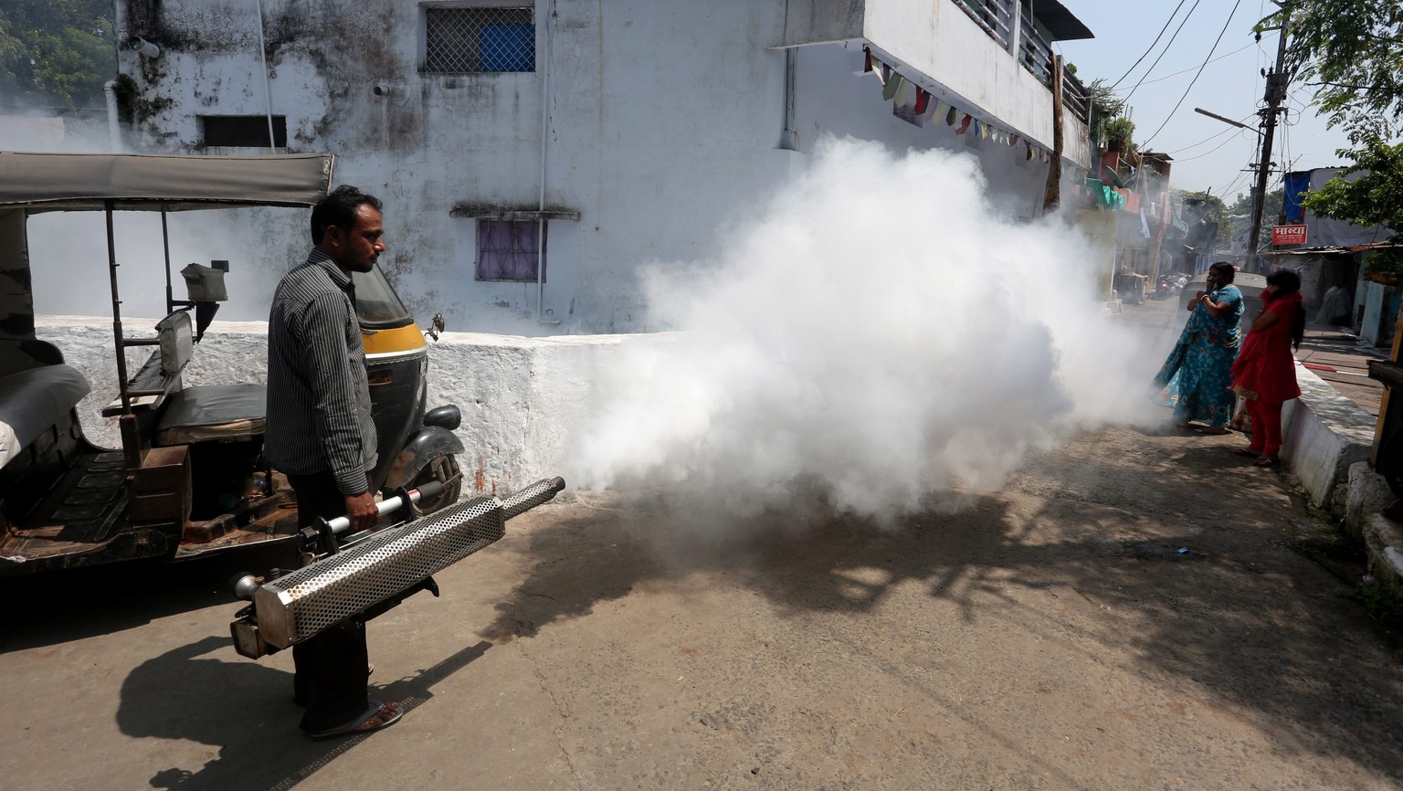 Malaria-Bekämpfung in Bhopal, Indien.