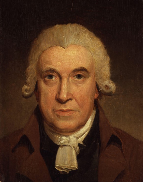 Der schottische Erfinder James Watt auf einem Gemälde von Henry Howard, um 1797.