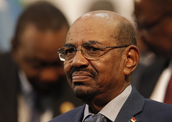 epa07499932 (FILE) - Sudanese President Omar al-Bashir seen during the &#039;Family photograph&#039; taken at the AU Summit in Sandton, Johannesburg, South Africa, 14 June 2015, reissued 11 April 2019 ...