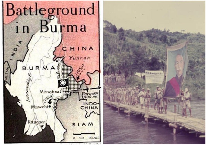 Nationalchinesische Truppen (Kuomintang) dringen in Burma ein.
https://lostfootsteps.org/en/history/kmt-invasion-of-1950