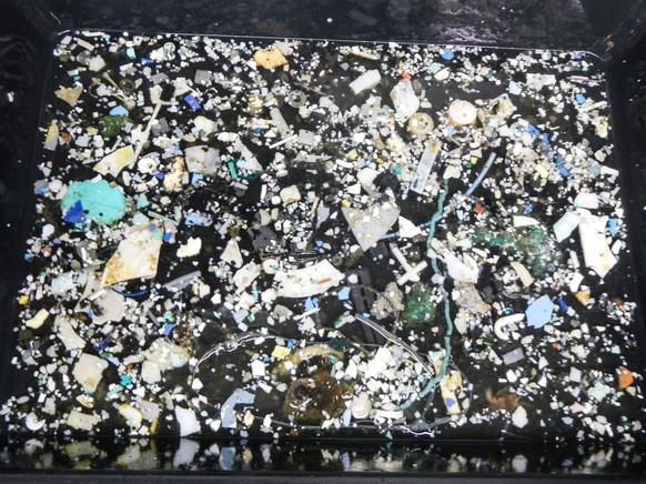 epa06622512 An undated handout photo made available by The Ocean Cleanup on 23 March 2018 shows plastic samples that were pulled out of the ocean at the Great Pacific Garbage Patch (GPGP), located bet ...