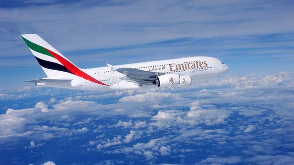 epa05073789 A handout photo dated 09 July 2008 and made available on 18 December 2015 shows Emirates Airline&#039;s Airbus A380 passenger jet at an undisclosed location. Emirates announced On 18 Decem ...