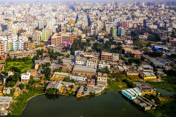 Blick auf Dhaka: Die Hauptstadt von Bangladesch liegt nur sechs Meter über Meer.