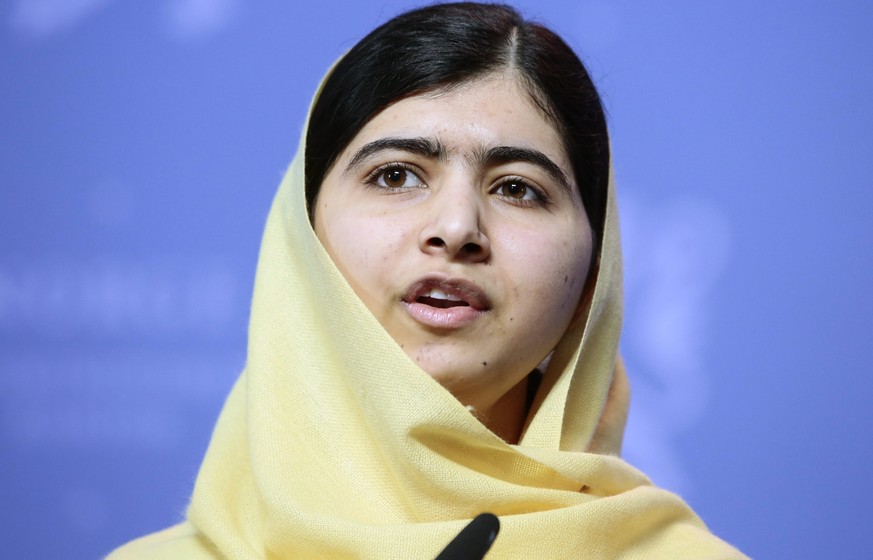 epa04706947 (FILE) A file photograph showing Nobel Peace Prize laureate Malala Yousafzai during a joint press conference at the Prime Minister&#039;s office in Oslo, Norway, 11 December 2014. Nasa ann ...