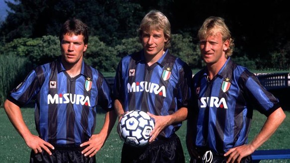 Inter: Matthäus, Klinsmann, Brehme.