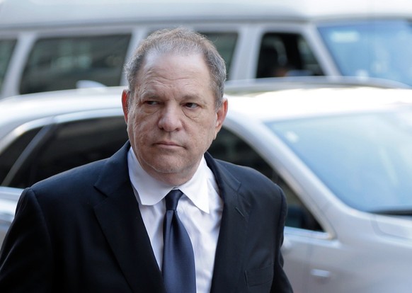 FILE - In this Monday, July 9, 2018 file photo, Harvey Weinstein arrives to court in New York. Lawyers for Weinstein want to appeal a court ruling that lets an aspiring actress&#039; lawsuit equating  ...