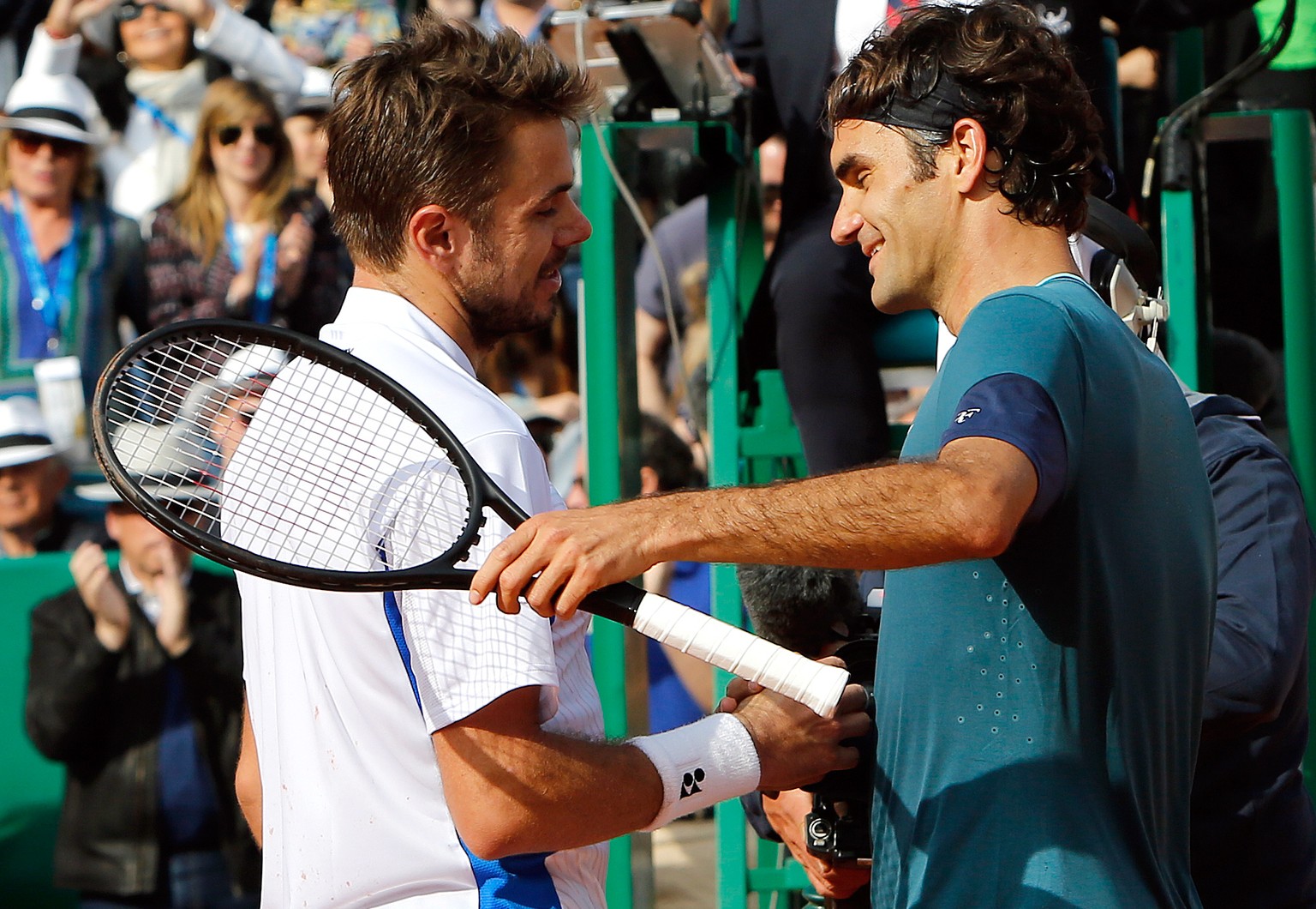 Kommt es in Madrid wieder einmal zum Duell der beiden Freunden Stan Wawrinka und Roger Federer?