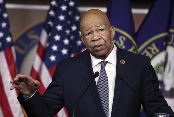 FILE - In this Jan. 12, 2017, file photo, Rep. Elijah Cummings, D-Md. speaks during a news conference on Capitol Hill in Washington. Marathon Pharmaceuticals announced Feb. 13, 2017, that it would tem ...