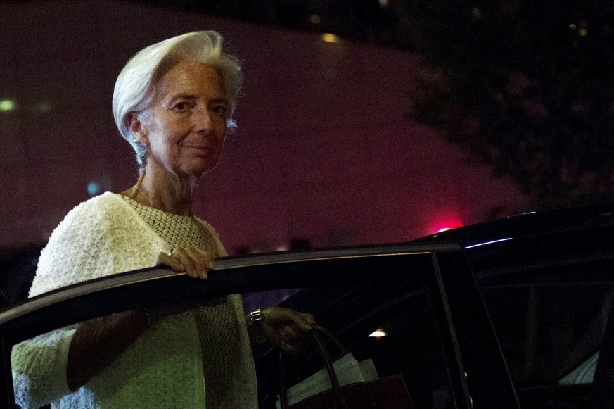 IWF-Chefin Christine Lagarde in Brüssel. Sie hatte sich bereits zuvor für eine Umschuldung ausgesprochen.&nbsp;