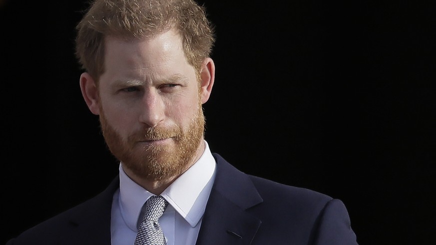 FILE - In this Jan. 16, 2020, file photo, Britain&#039;s Prince Harry arrives in the gardens of Buckingham Palace in London. Prince Harry has joined the corporate world as employee coaching and mental ...