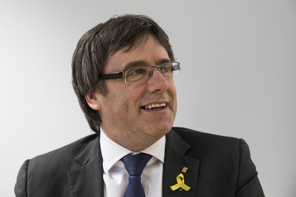 epa06898247 (FILE) - Former President of the Generalitat of Catalonia Carles Puigdemont is seen prior to a presser at Park Inn by Radisson Hotel in Berlin, Germany, 05 May 2018 (reissued 19 July 2018) ...
