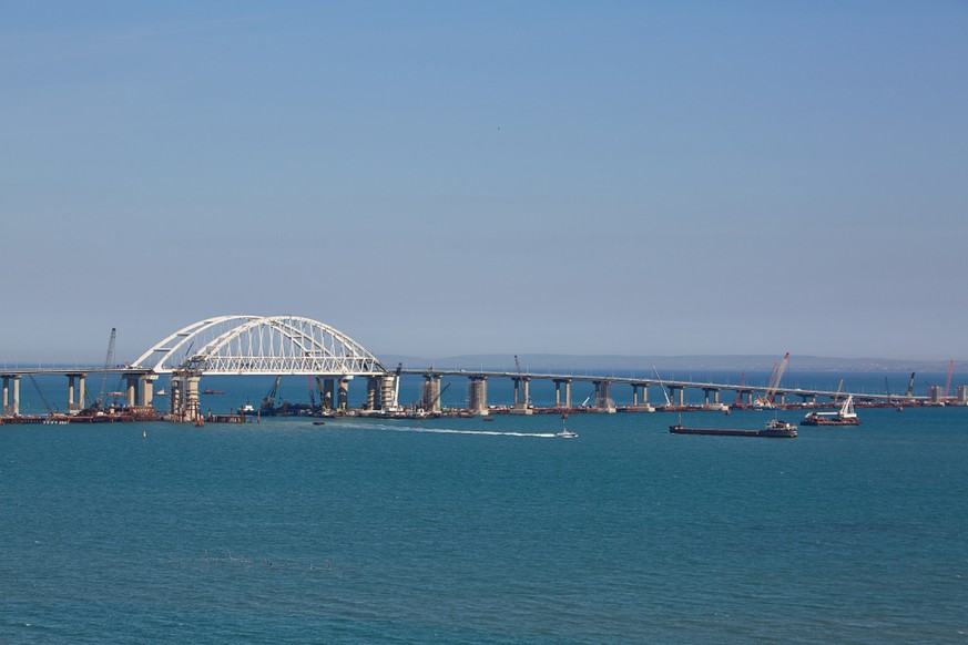 Krimbrücke im Bau