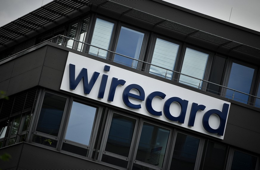 epa08508216 The company logo at the wirecard headquarters in Aschheim near Munich, Germany, 25 June 2020. Following a scandal around its allegedly fraudulent financial results, the German financial se ...