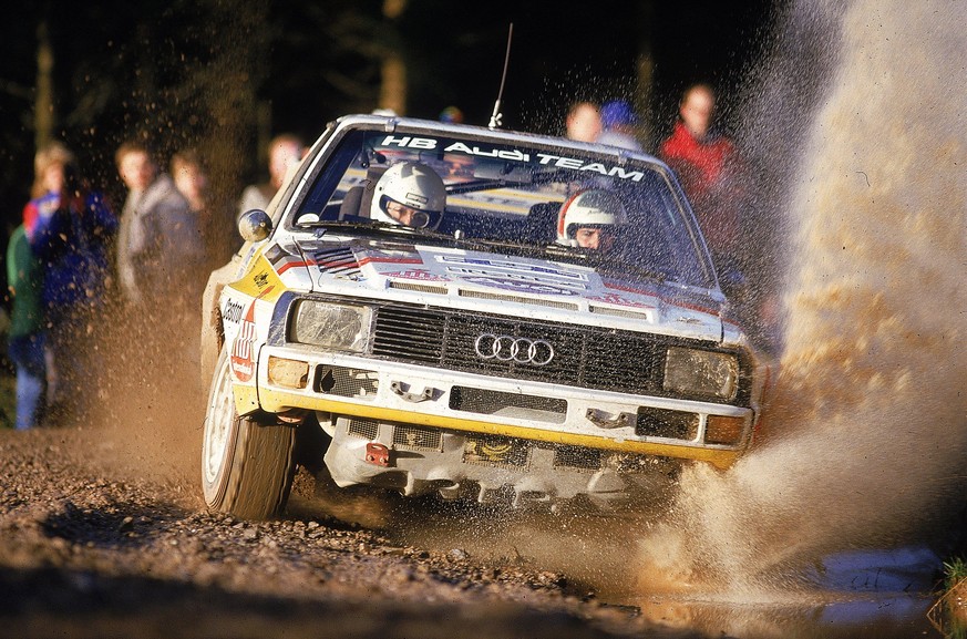 Nov 1984: Michele Mouton and Fabrizia Pons in action in their Audi during the RAC Rally of Great Britain . \ Mandatory Credit: Mike Powell /Allsport