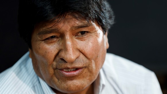 epa08003847 Former Bolivian President Evo Morales speaks during an interview with Agencia Efe in Mexico City, Mexico, 16 November 2019 (issued 17 November 2019). Morales said that he &#039;is afraid&# ...