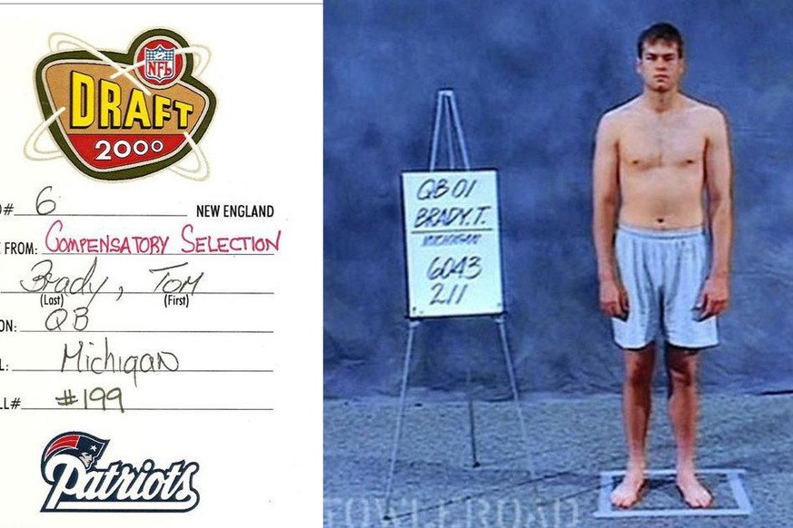 Nein, wie ein Superstar sah Brady beim Draft nicht aus.