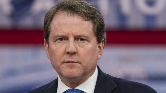 epa06981506 (FILE) - White House Counsel Don McGahn addresses the 45th annual Conservative Political Action Conference (CPAC) at the Gaylord National Resort &amp; Convention Center in National Harbor, ...