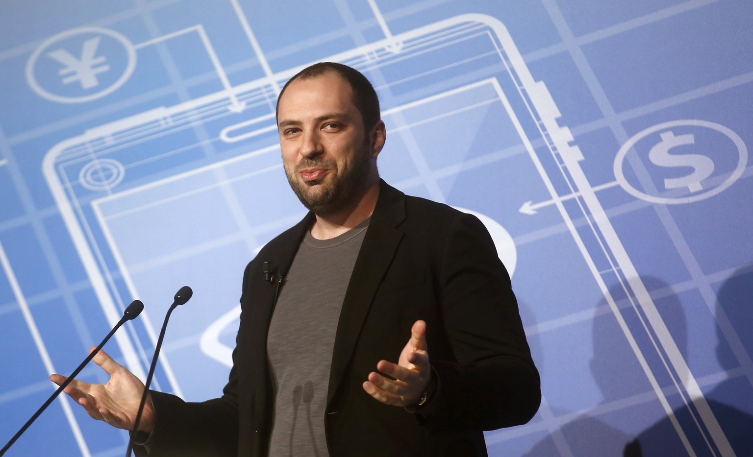 REFILE - CORRECTING TYPO
WhatsApp Chief Executive Officer and co-founder Jan Koum delivers a keynote speech at the Mobile World Congress
in Barcelona February 24, 2014. The world&#039;s biggest messa ...