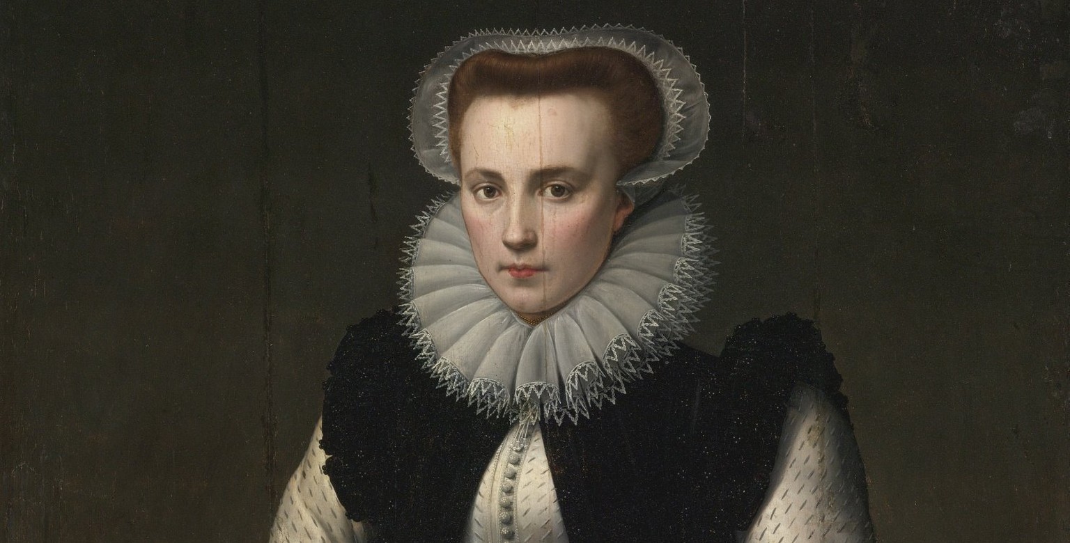 «Bildnis einer Dame», Anthonie Blocklandt van Montfoort, 1580. Es handelt sich hierbei möglicherweise um die Gräfin Elisabeth Bathory.