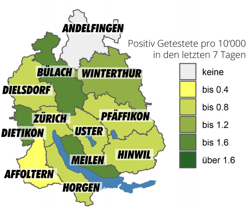 Coronainfektionen nach Bezirk