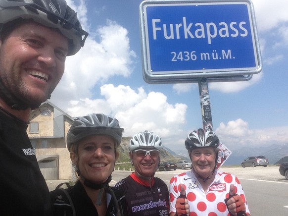 Mit Ruedi und Meinrad oben auf dem Furkapass.