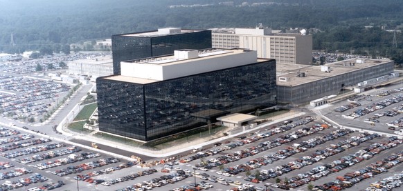 epa04686822 An undated handout photo made available by the National Security Agency (NSA) shows an aerial view of the headquarters of the NSA in Fort Meade, Maryland, USA. One person was killed and on ...