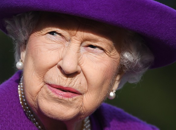 epa07976418 Britain&#039;s Queen Elizabeth II visits the Royal British Legion Village in Aylesford, Kent, Britain, 06 November 2019, to celebrate the charity&#039;s centenary year. The Royal British L ...