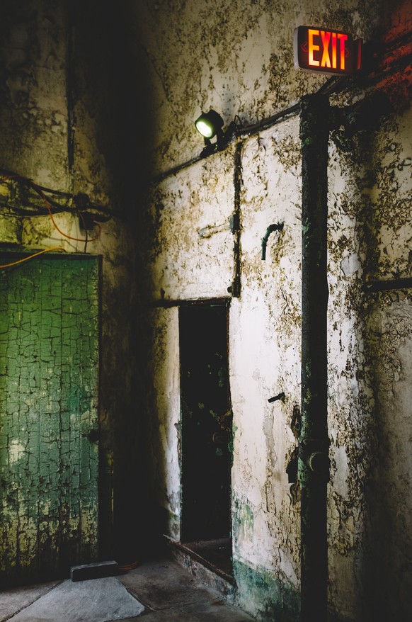 Keller eines US-amerikanischen Gefängnisses in Eastern State Penitentiary, Philadelphia.