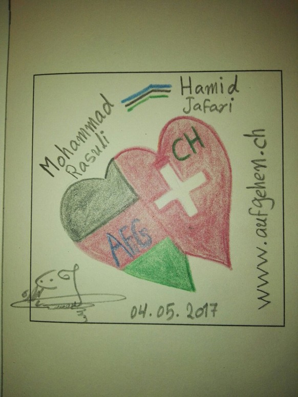 Hamids WhatsApp-Foto. Das hat Mohammad gezeichnet.