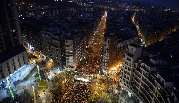 Die gewaltige Menschenmenge in Bilbao.