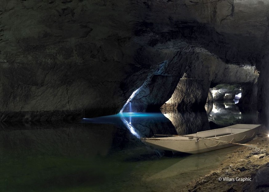 Abenteuerlich, einzigartig, cool: Ein Blick in die Höhlen des Lac Souterrain im Wallis zeigt die faszinierende Schönheit der Unterwelt.&nbsp;Ein Tipp von Panorama-Redaktor Patrick Toggweiler. bild: vi ...