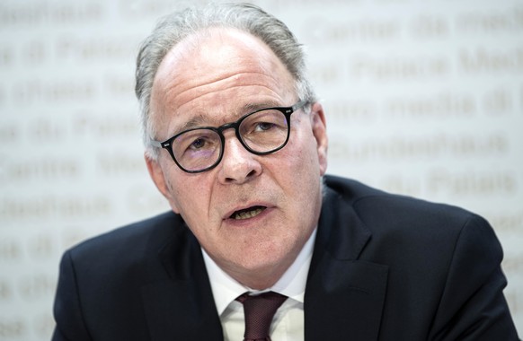 Boris Zuercher, Leiter der Direktion fuer Arbeit im SECO, aeussert sich an einer Medienkonferenz zu den Auswirkungen der Personenfreizuegigkeit auf den Schweizer Arbeitsmarkt, am Montag, 29. Juni 2020 ...