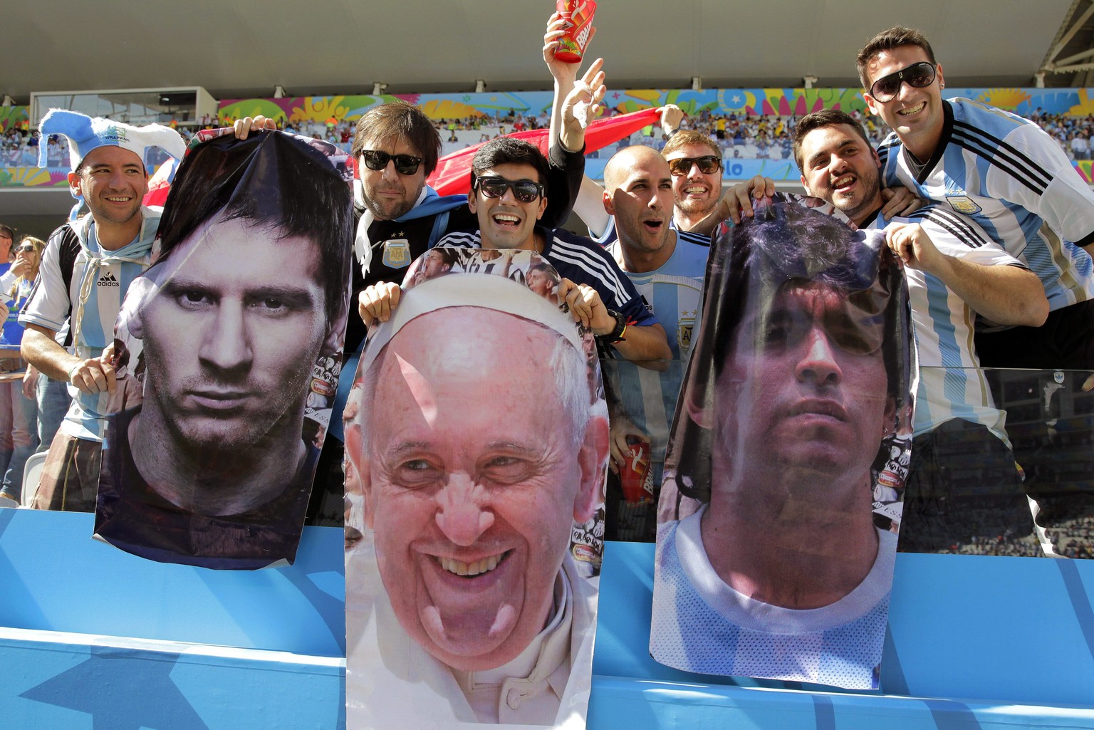 Messi, der Papst und Maradona: Der Stolz Argentiniens.