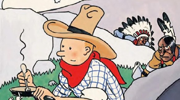Titelbildes von «Tintin en Amerique».