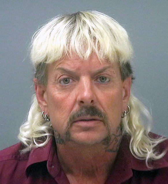 FILE - This undated file photo provided by the Santa Rose County Jail in Milton, Fla., shows Joseph Maldonado-Passage, also known as Joe Exotic. A federal judge in Oklahoma has awarded ownership of th ...