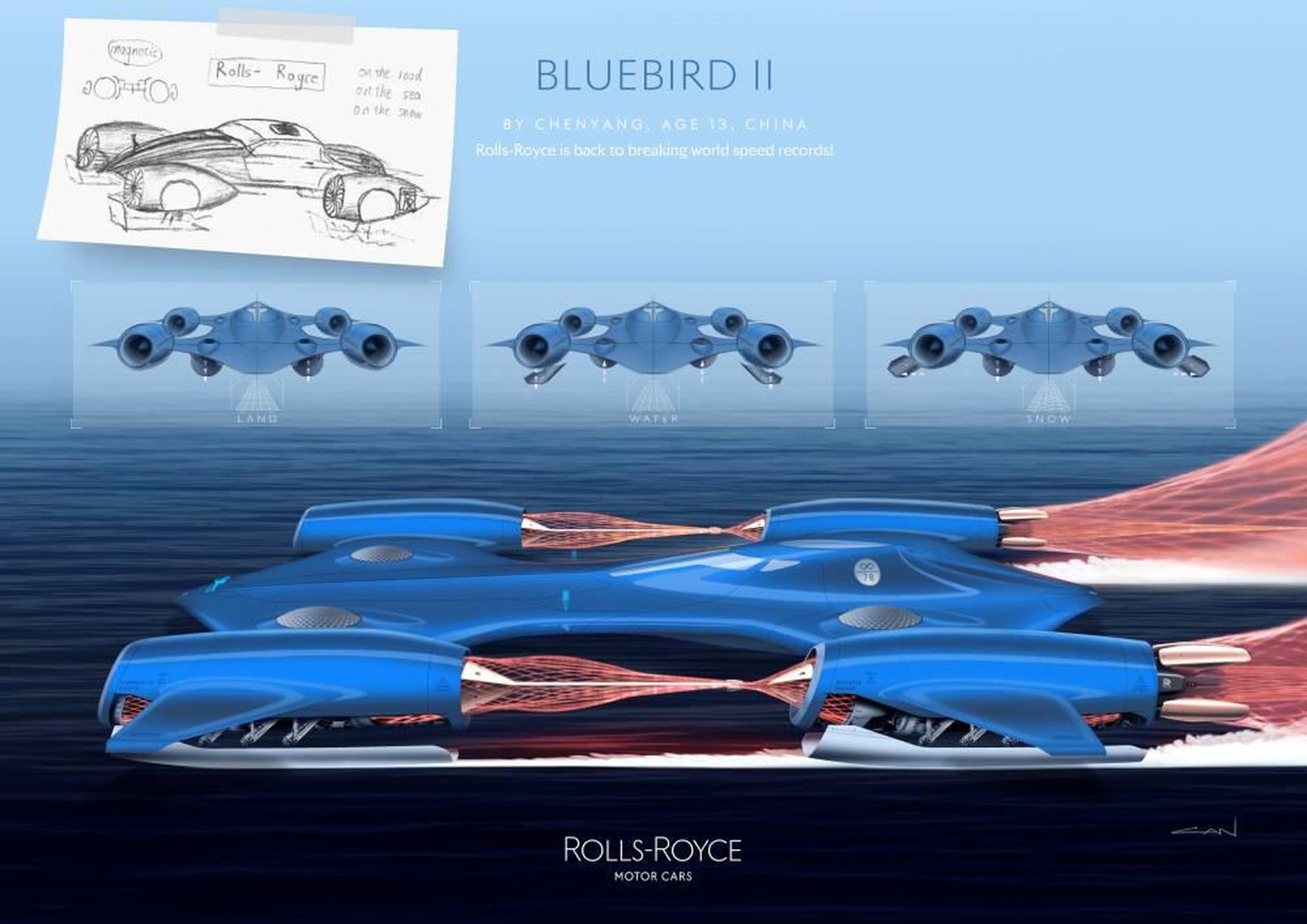 rolls royce kinderdesigns Rolls-Royce Bluebird II by Chenyang, age 13, China

https://rolls-royceyoungdesignercompetition.com/