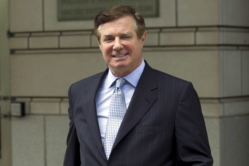 FILE - In this May 23, 2018 file photo, Paul Manafort, President Donald Trump&#039;s former campaign chairman, leaves the Federal District Court after a hearing in Washington. ( AP Photo/Jose Luis Mag ...