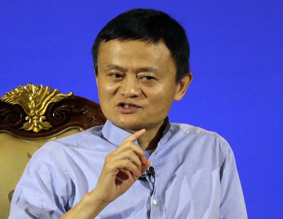 FILE - In this Oct. 11, 2016 file photo, Jack Ma, founder and chairman of Alibaba, delivers a speech titled &quot;A Conversation on Entrepreneurship and Inclusive Globalization&quot; at Foreign Minist ...
