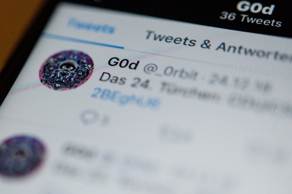 epa07261368 A close-up view of the Twitter account &#039;G0d&#039; (@_0rbit) in Berlin, Germany, 04 January 2019. Reports on 04 January 2019 state personal data of hundreds of German politicians have  ...