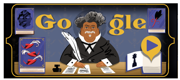 Alexandre Dumas wird von Google mit einem Doodle geehrt