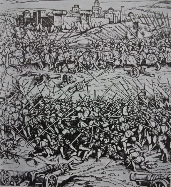 Die Schlacht bei Ravenna vom 11. April 1512.