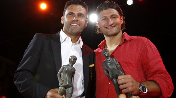 Forte und Salatic im Sommer 2013 mit den Auszeichnungen des Trainer des Jahres und des Cup-Teams des Jahres.