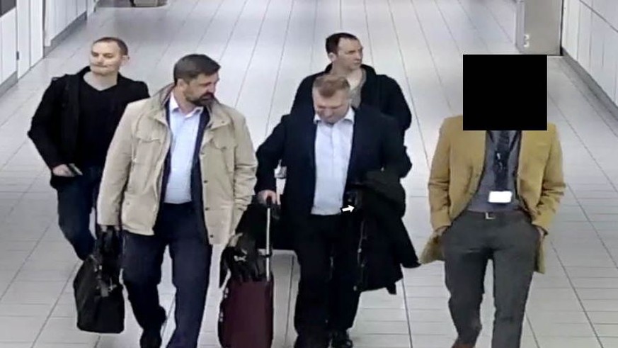 Die vier mutmasslichen russischen Spione am Amsterdamer Flughafen Schiphol.&nbsp;