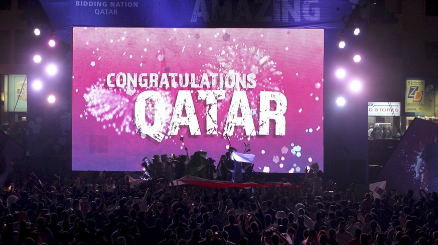 Der Moment, in dem der Welt die Kinnlade herunterfiel: Katar wird im Dezember 2010 zur Ausrichtung der Fussball-WM 2022 bestimmt.