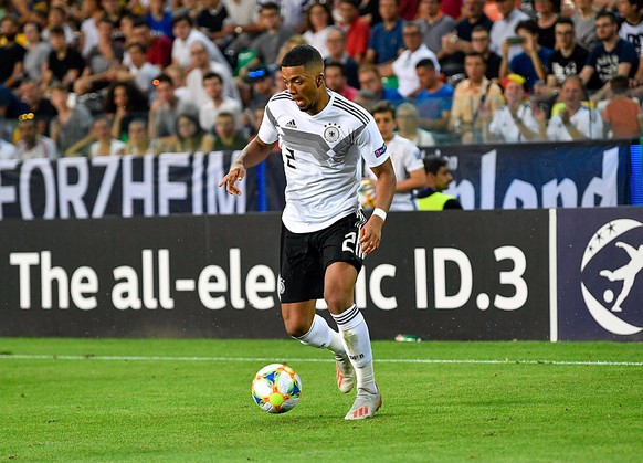 epa07686101 Benjamin Henrichs of Germany in action during the UEFA European Under-21 Championship 2019 final soccer match between Spain And Germany in Udine, Italy, 30 June 2019. EPA/ALESSIO MARINI