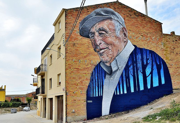 Das Graffiti-Dorf Penelles in Spanien.